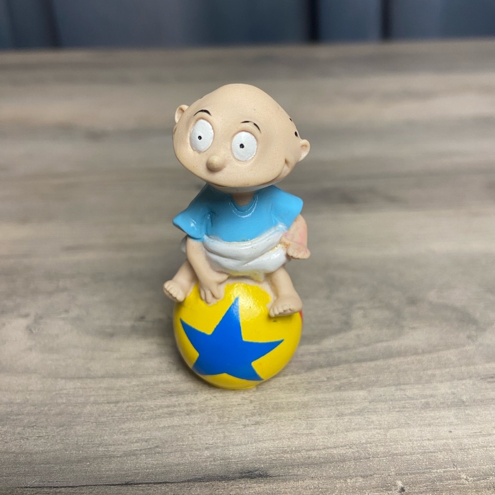 Vintage Rugrats Tommy Pickles Sitting on Ball Figure 1997